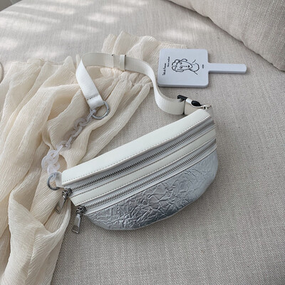

Summer new bag female 2019 new Korean version of the wild shoulder slung ins tide fashion pockets color chest bag