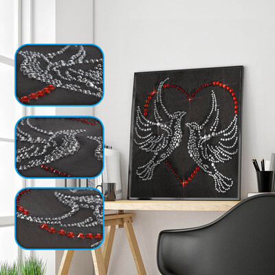 

Siaonvr Fluorescent Diamond Painting DIY 5D Partial Drill Cross Stitch Kits Crystal Rhin