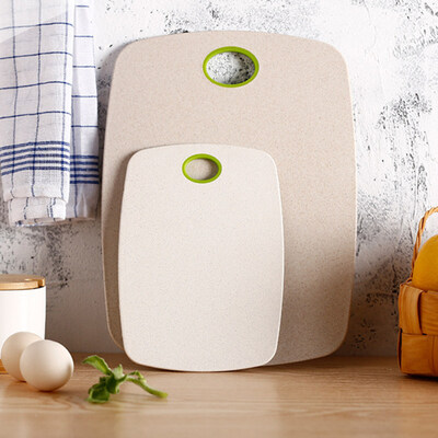 

2Pcs Wheat Straw Cutting Board Set Chopping Non-Slip Block Kitchen Cooking Tool