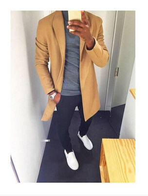 

Mens Winter Long Sleeve Slim Knitted Cardigan Warm Sweater Jumper Jacket Coat