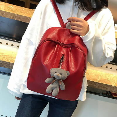 

Tailored Women Backpack Bear Hang Backpack School Shoulder Rucksack Travel Hobo Bag