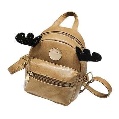 

Tailored Children Backpack Casual Mini Elk Antler Small Backpack Leather Travel Backpack