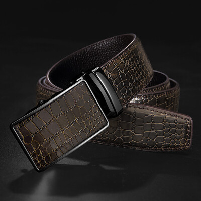 

Guangzhou factory mens belt leather automatic buckle Korean version of the business belt mens youth pants with soft le