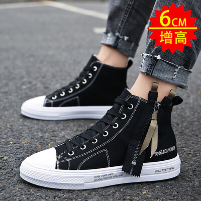 

Mens shoes fall Joker casual high canvas board shoes Korean fashion students with tide shoes