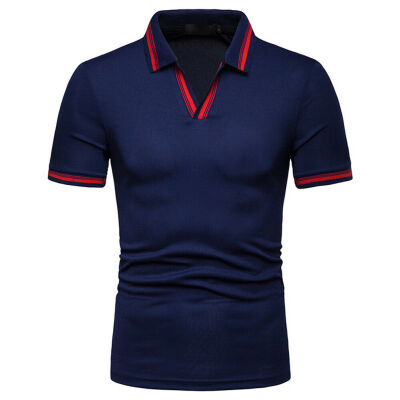 

New Mens Slim Fit Shirts Solid Short Sleeve Casual T-shirt Tee Tops