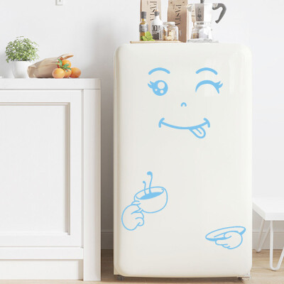 

〖Follure〗Cute Sticker Fridge Happy Delicious Face Kitchen Fridge Wall Stickers Art