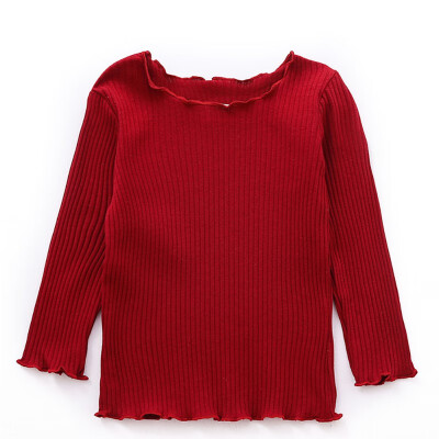 

Autumn Baby Girls Clothes Long Sleeve Solid T-shirt Kids Tops Cotton T-shirts Casual Blouse Spring