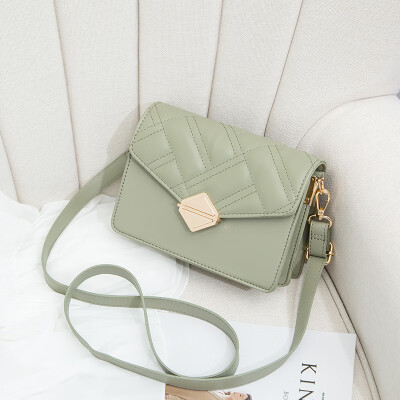 

Ling Ge Female Korean Version Baitie One Shoulder Slant Chao Korean Fashion Texture Simple Square Bag