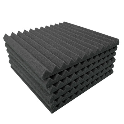 

Gobestart 6Pcs Acoustic Foam Panel Sound Stop Absorption Sponge Studio KTV Soundproof