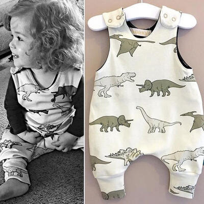 

Newborn Toddler Kids Baby Girls Boy Dinosaur Romper Jumpsuit Bodysuit Outfits
