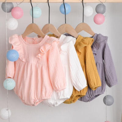 

US Infant Baby Girl Long Sleeve Bodysuit Romper Autumn Outfit Clothes Tops 0-24M
