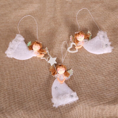 

Christmas Tree Ornament Christmas Flying Angel Doll Pendant Cute Love Plush 3PC