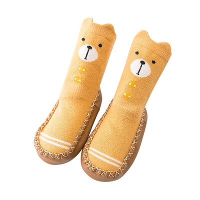 

Cotton Warm Children Cocks 0-2T Winter Spring Autumn Cartoon Baby Socks Newborn Baby Anti Slip Leather Sole Baby Floor Socks