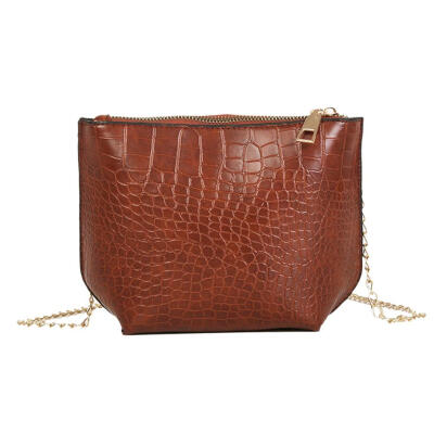 

Leather Stone Pattern Shoulder Handbags Women Small Chain Messenger Bags
