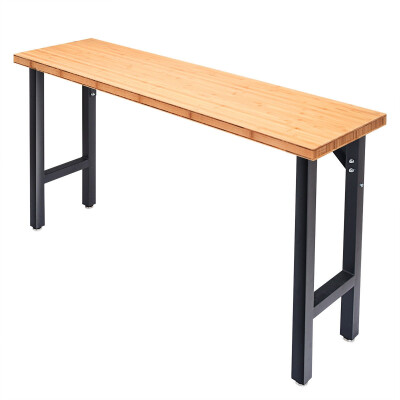 

65" Bamboo Modular Workbench Table
