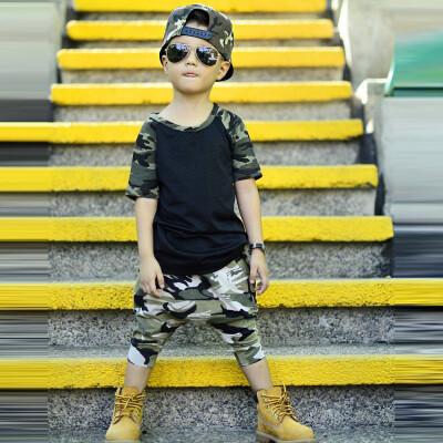 

Newborn Toddler Infant Baby Boy T shirt Tops Camouflage Pants Outfit Clothes Set
