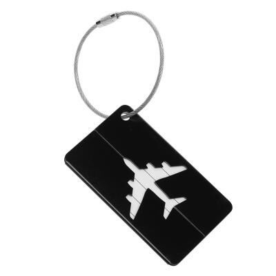 

Aluminum Alloy Luggage Tag Checked Boarding Card Airplane Pattern