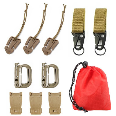 

11 Attachment Kit for Tactical Molle Bag Backpack Vest Belt D-Rings Web Dominators Buckles Straps