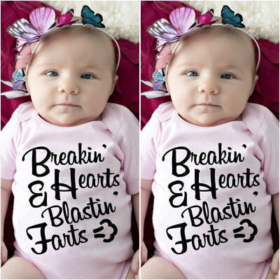 

Infant Newborn Baby Girls Pink Bodysuit Romper Jumpsuit Outfits Clothes 0-18M