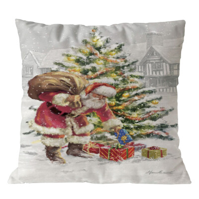 

Tailored Cotton Linen Christmas Pillow Case Sofa Car Throw Cushion Cover Home Decor