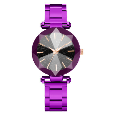 

Watch ladies Korean version of the starry face color steel belt quartz watch trend female watch