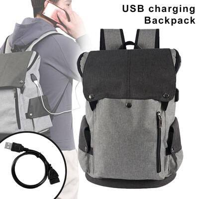 

2019 Fashion USB Charging Laptop Briefcase Business Travel Backpack Water-resistant Rucksack Hiking Knapsack for Men