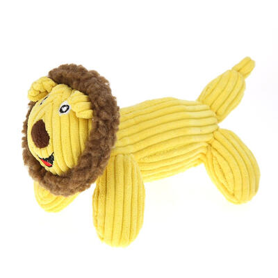 

Cartoon Animal Shape Corduroy Pet Plush Toy Dog Puppy Sound Squeaky Toys