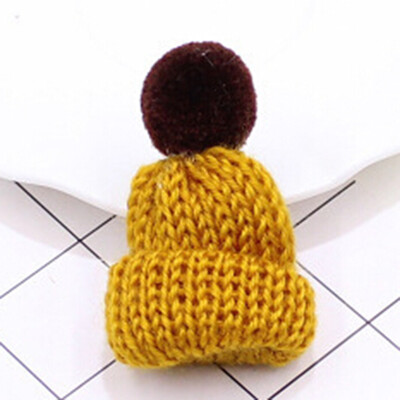 

Mini Colorful Woolen Knitted Hairball Hat Brooch Pins For Women Men Sweater Shirt Jacket Collar Badge Fashion Jewelry