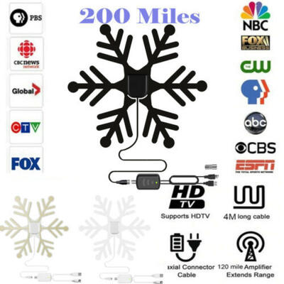 

200Miles 1080p HDTV Antenna TV Digital HD Skywire Antena Digital Range Indoor R