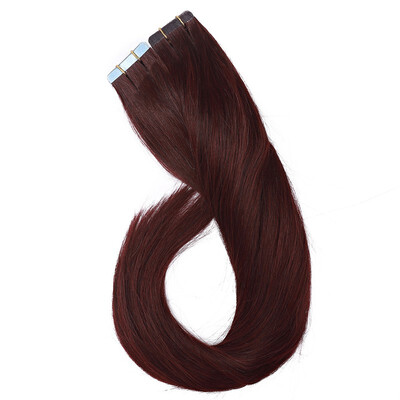 

Tape in Human Hair Extensions Highlight Balayage Long Straight Skin Weft Glue in Hairpieces Invisible Double Sided Tape