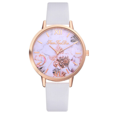 

FanTeeDa Women Bracelet Watch Contracted Rose Gold Leather WristWatches Women Dress Ladies Quartz Clock Dropshiping 533