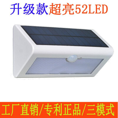 

Factory direct solar light outdoor garden light 52LED human body induction wall lamp home wall street light explosion