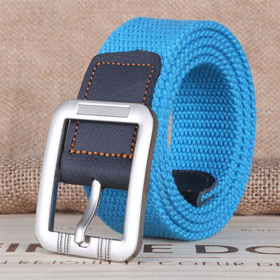 

Unisex belt fashion casual stripe canvas Men Alloy pin buckle belt outdoor sport Men&Women cowboy casual belt