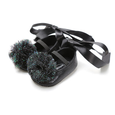 

Baby First Walkers Baby PU Leather Sweet Flower Strap Dance Shoes Cotton Solid Spring Girls Shoes
