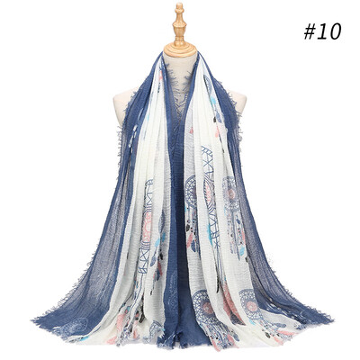 

2018 new retro celebrity style cotton&linen thickening super beautiful cashew flower Tibet Yunnan Lijiang style scarf shawl