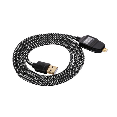 

Micro USB Charging Cable USB Data Cable USB Charging Cord 1M Current Voltage Display for Phone Power Bank