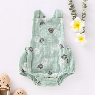 

Newborn Infant Baby Girls Pineapple Print Sleeveless Romper Bodysuit Outfits
