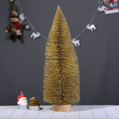 

Toponeto Christmas Tree Mini Pine Tree With Wood Base DIY Crafts Home Table Top Decor