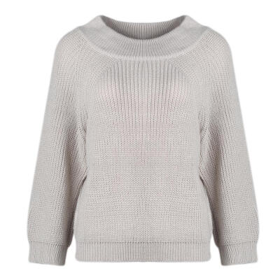 

Women Solid Knitted Sweater Winter Thick Loose Jumper off Shoulder Pullover