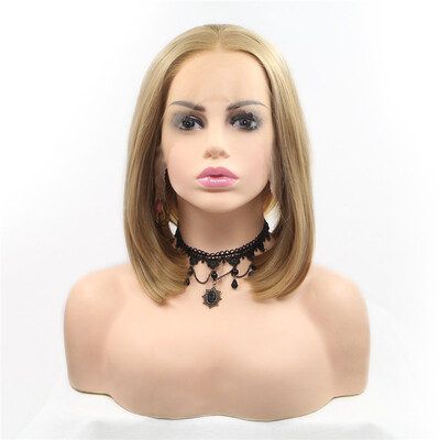 

Dolago Synthetic wigs short bob Hair Free Part for Women straight Lace Front Wigs