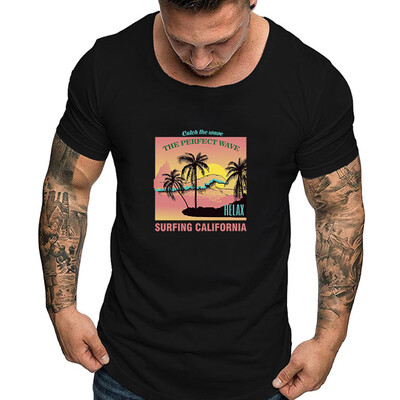 

Toponeto Men Fashion Solid Printing Style Cotton Design T-shirt Casual Shirts Tops Blouse