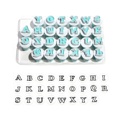 

26PCS Upper&Lowercase Alphabet Letters Cookie Cutter Plastic Letters Fondant Cutter Baking Mold Cake Decorating Tools