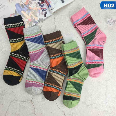 

5 PairsPack Autumn Winter Women Fashion Thicken Warm Rabbit hair Socks National style Socks