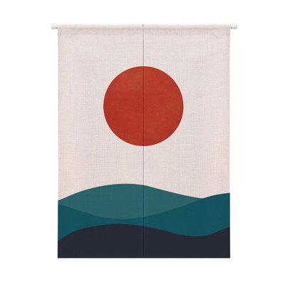 

Use Sun Design Japanese Style Doorway Curtain Cotton And Linen Printed Hanging Tapestry For Home Decoration