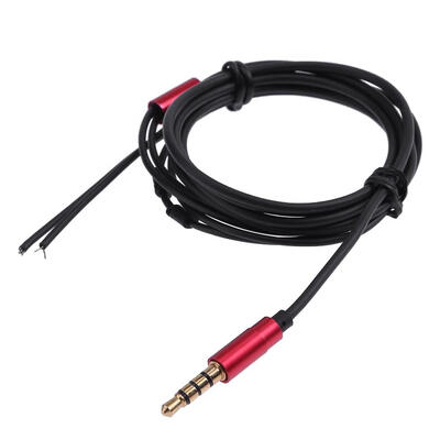 

125m 35mm DIY Earphone Audio Cable Headphone Replacement 4 Pole Wire Cord