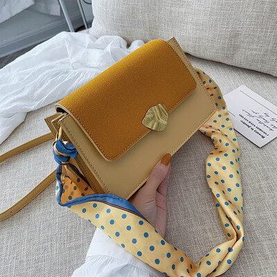 

Chic chain small bag summer matte small square bag new 2019 fresh womens bag silk scarf messenger bag