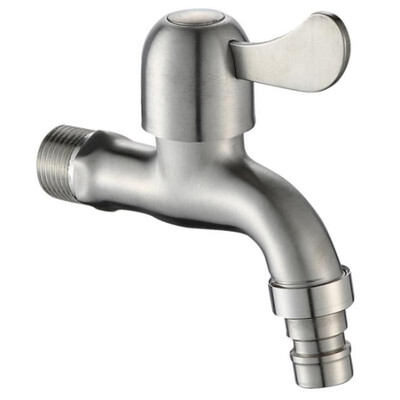 

Washing Machine Faucets Wall-Mounted Single Handle Laundry Garden Kitchen Bathroom Sink Faucets Valve Stainless Steel Water Tap