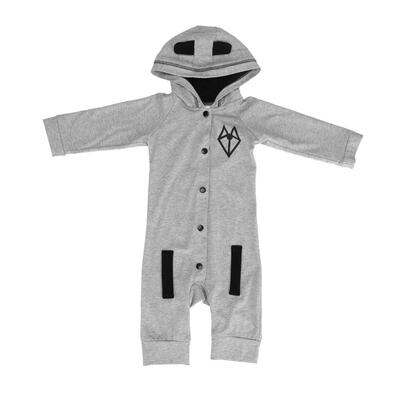 

Concise Baby Infant Cotton Fox Tail Pattern Hooded Long Sleeve Romper