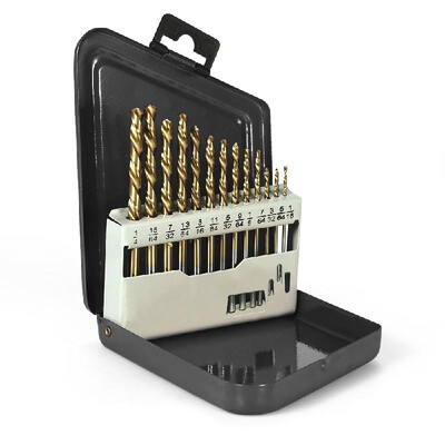 

13pcs Left Handed Drill Bit Set M2 HSS with Titanium Nitride Coating 116" - 14"