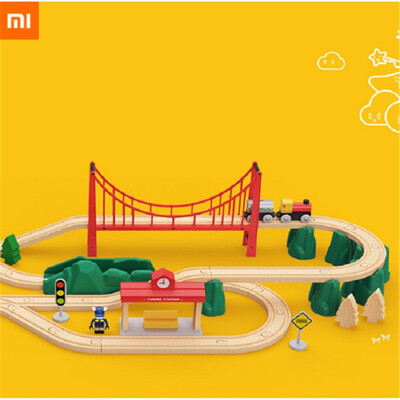 

Xiaomi Train Bricks Building Blocks with Trails for Kids Birthday Gift DIY Educational Creative Toys For 3-6 Years Old Children Ec